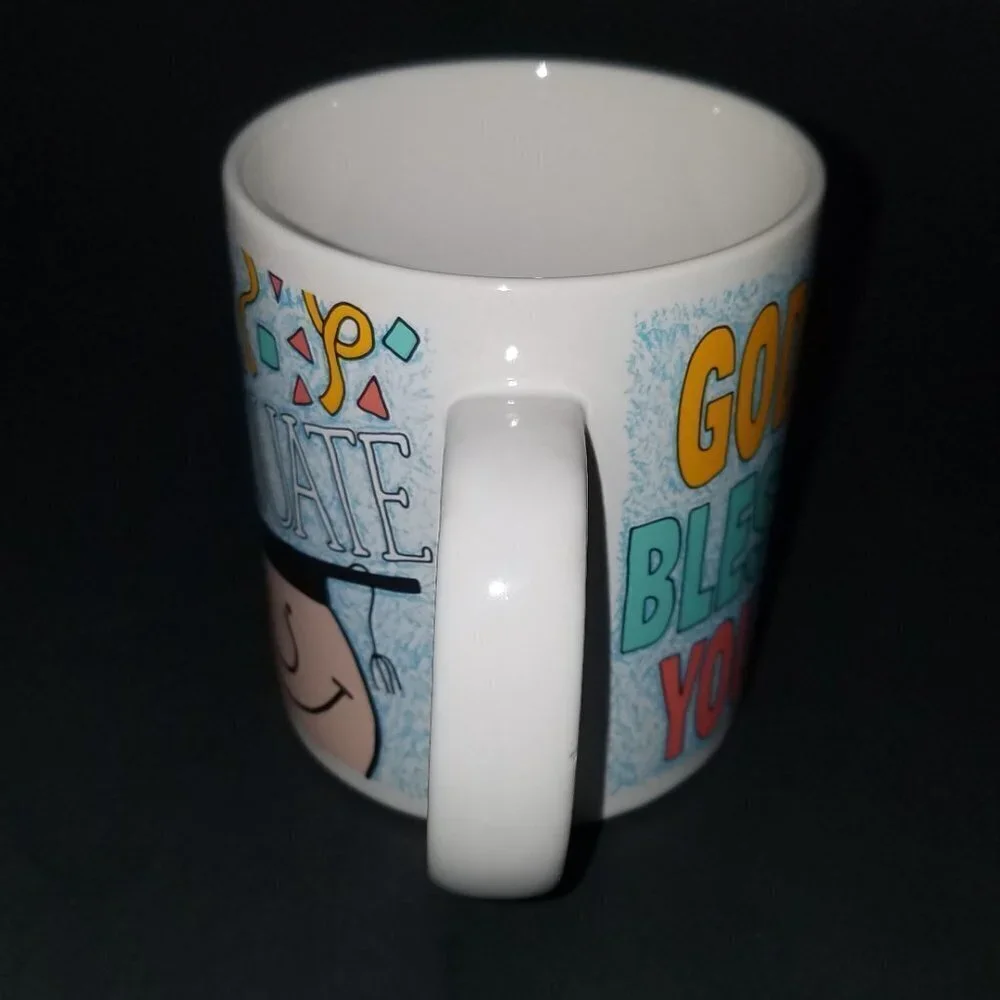 VTG God Bless You Graduate Mug Graduation Gift 1993 Bob Siemon (in original box)
